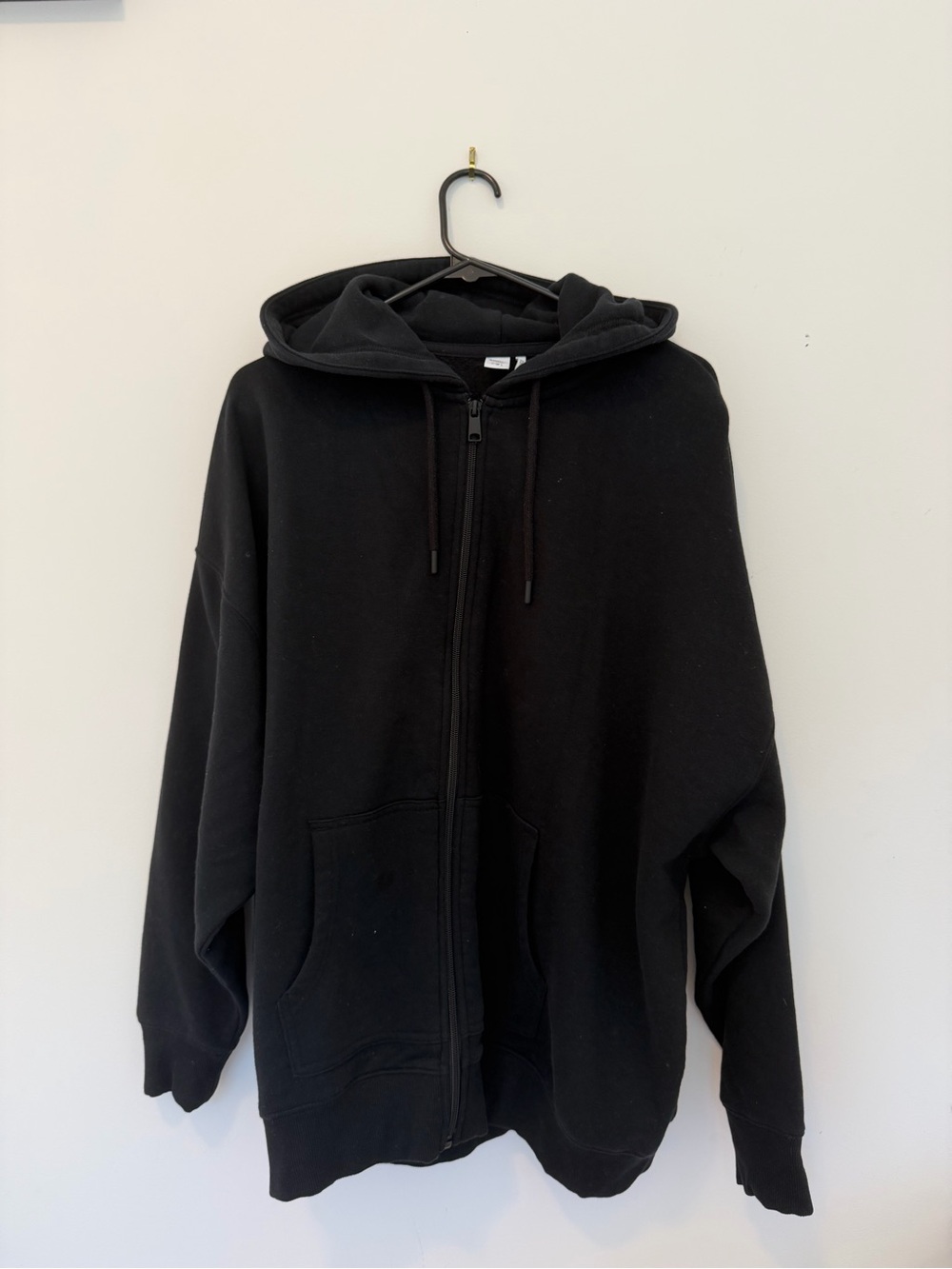 Twik by Simons Black Oversized Fleece Hoodie